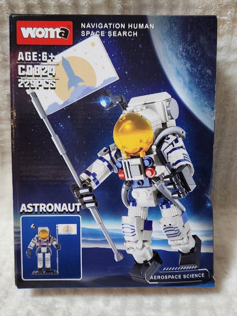 WOMA Astronaut Building Block Set 229 Pieces CO824 - NEW NIB